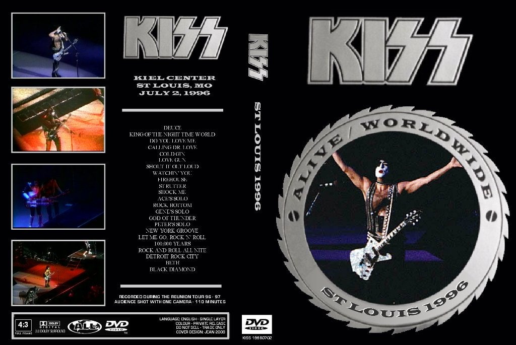 KISS  live in st. Louis1996, Alle leeftijden, Ophalen of Verzenden, Nieuw in verpakking, Concert