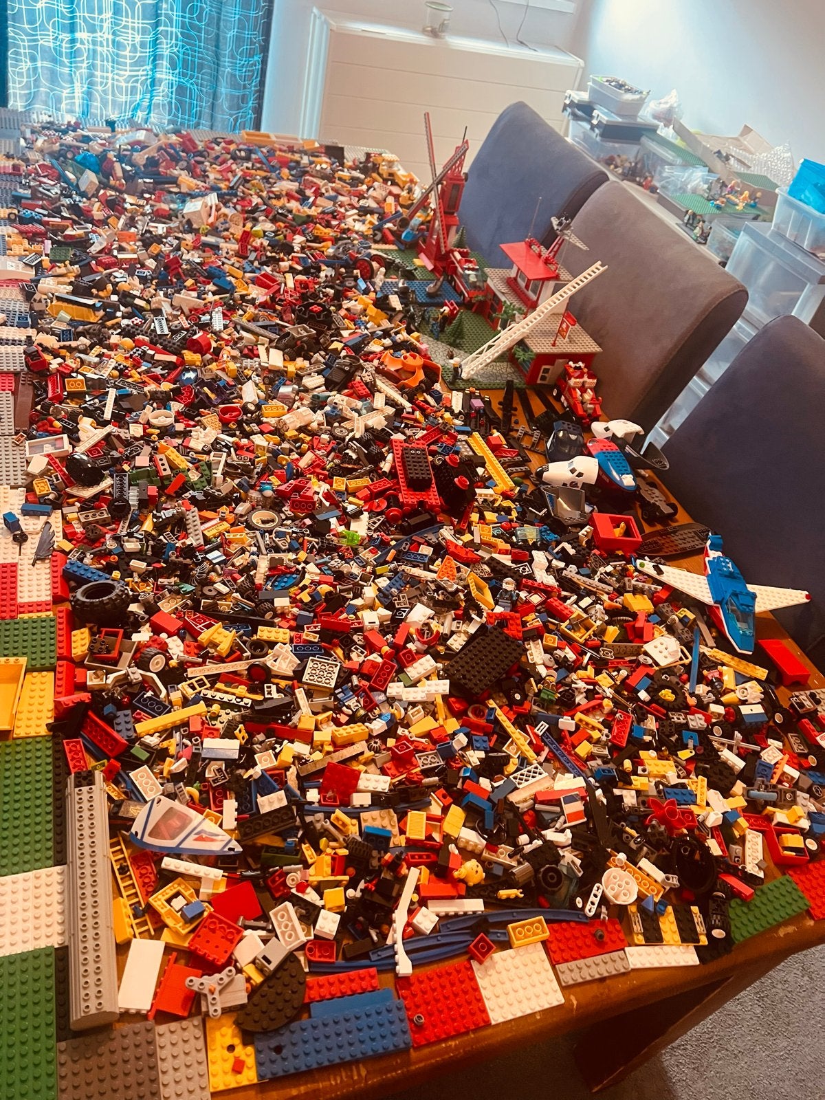 Foto 3 van Grote partij gemengde LEGO stenen en onderdelen