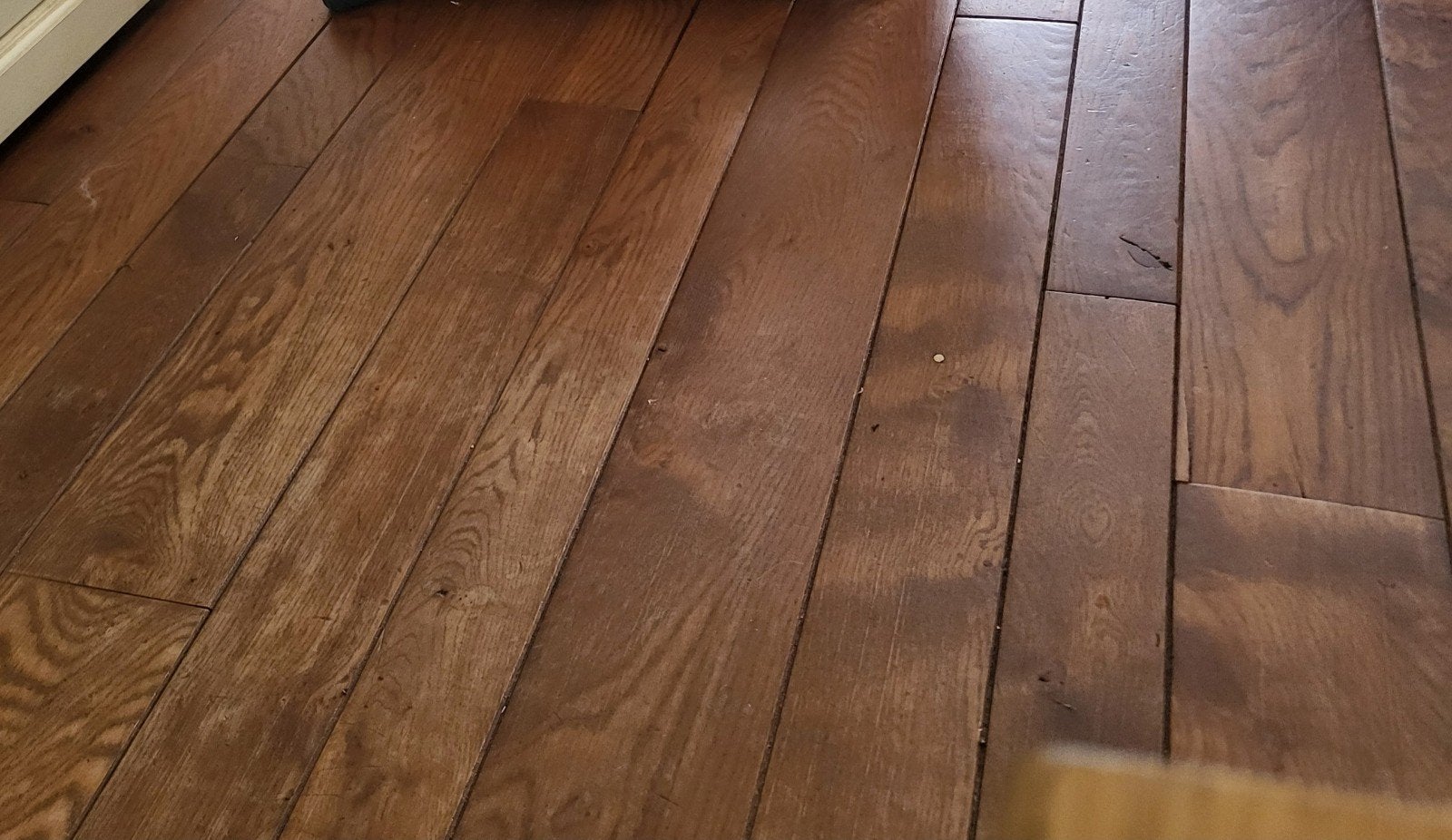 Massief eiken vloer 45 m² - Goed te schuren, Ophalen, Gebruikt, Vloerdelen of -planken, 10 m² of meer