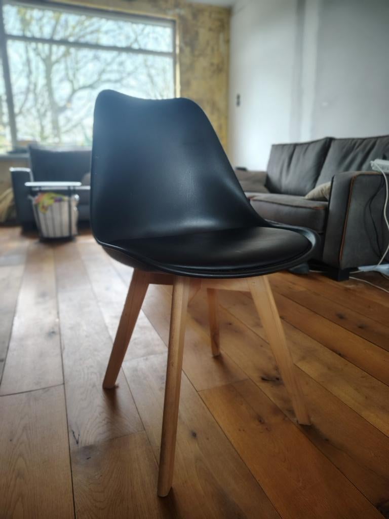 4x Kuipstoelen, Gebruikt, Modern, Scandinavisch, Zwart, Vier