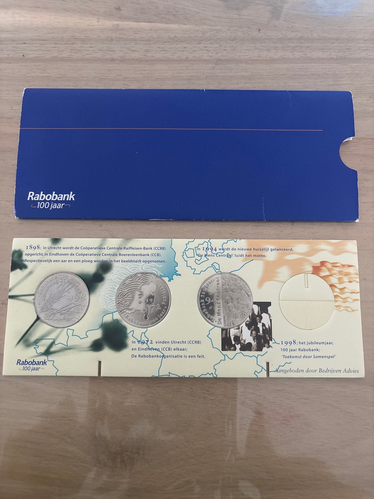 Set van 3 munten: Beatrix, Juliana en Wilhelmina (Rabobank), Ophalen of Verzenden, Koningin Beatrix, Overige waardes, Setje