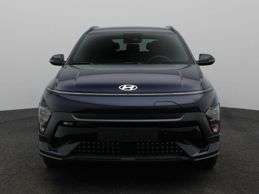 Hyundai Kona Electric N Line Business 64.8 kWh | Warmtepomp, Stof, Zwart, Met garantie (alle), Blauw