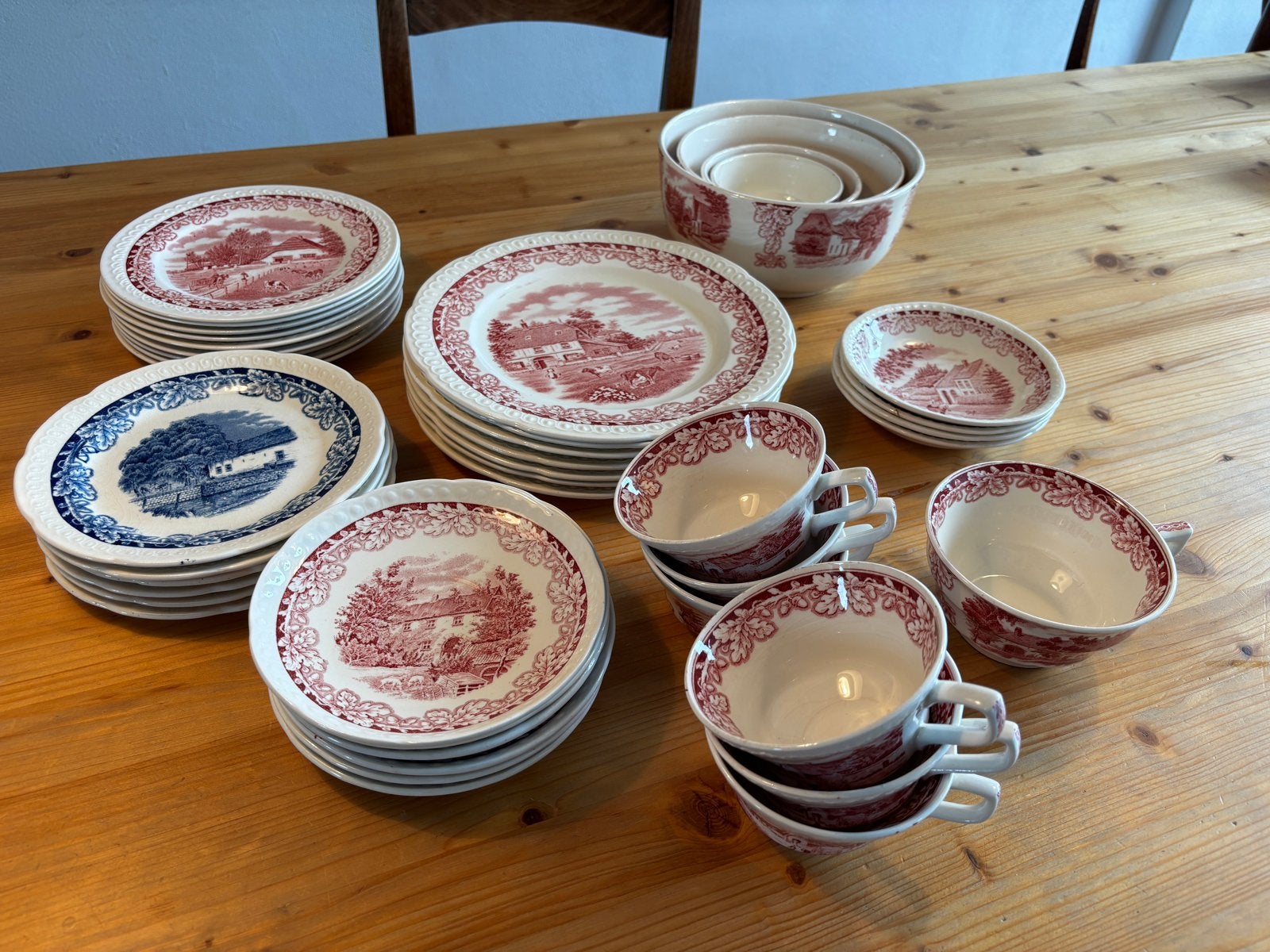 Antiek Boerenhoeve servies - Maastricht, Antiek en Kunst, Antiek | Servies compleet, Ophalen