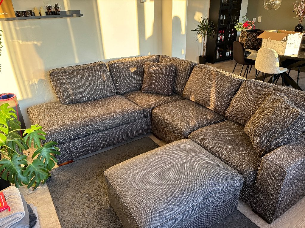 Hoekbank met Kivik voetenbank, Huis en Inrichting, Banken | Bankstellen, Ophalen, 250 tot 300 cm, Hoekbank, Zo goed als nieuw