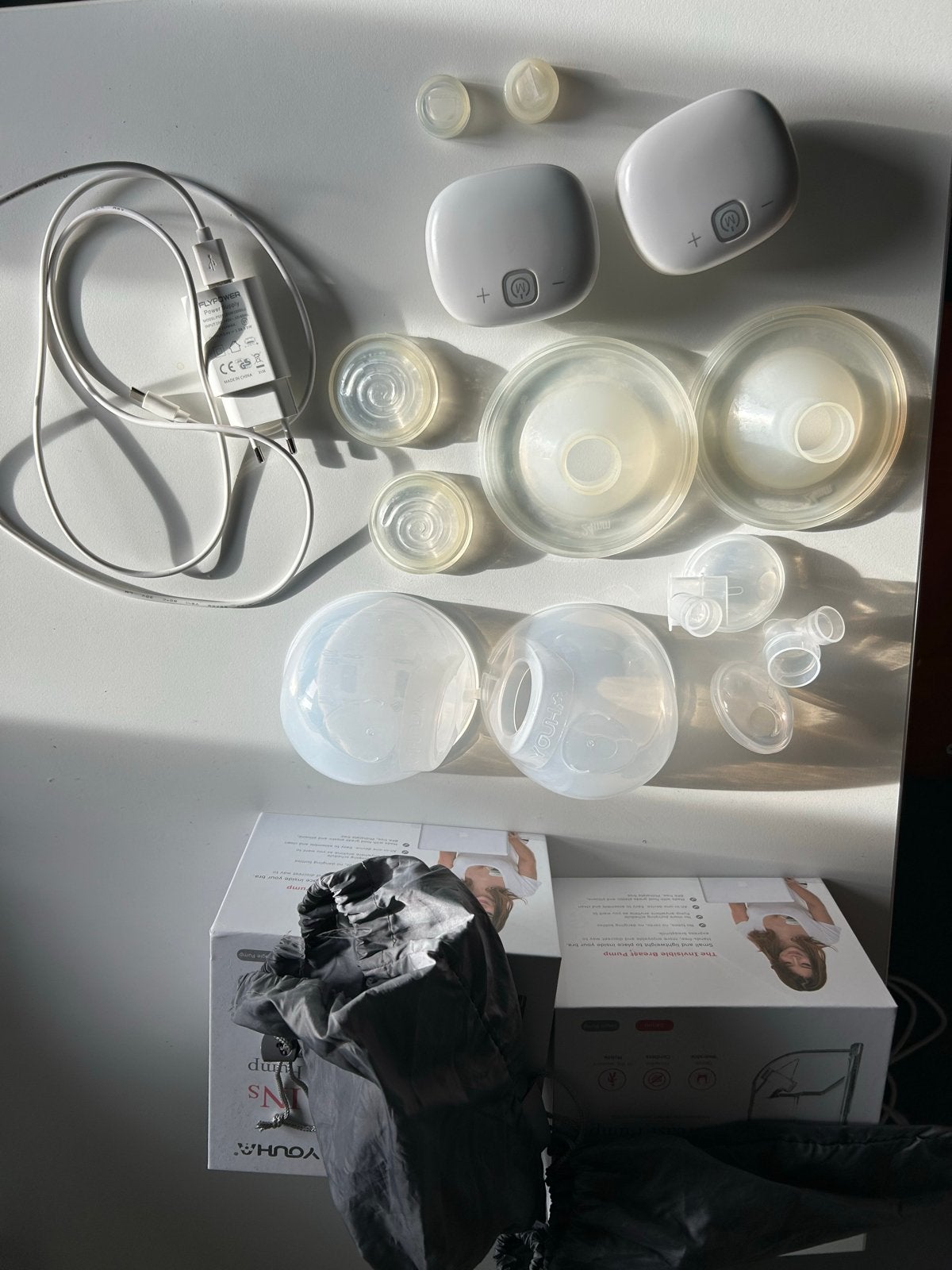 Youha The Ins Draagbare Handsfree Borstkolf - Dubbele Set, Ophalen of Verzenden, Gebruikt