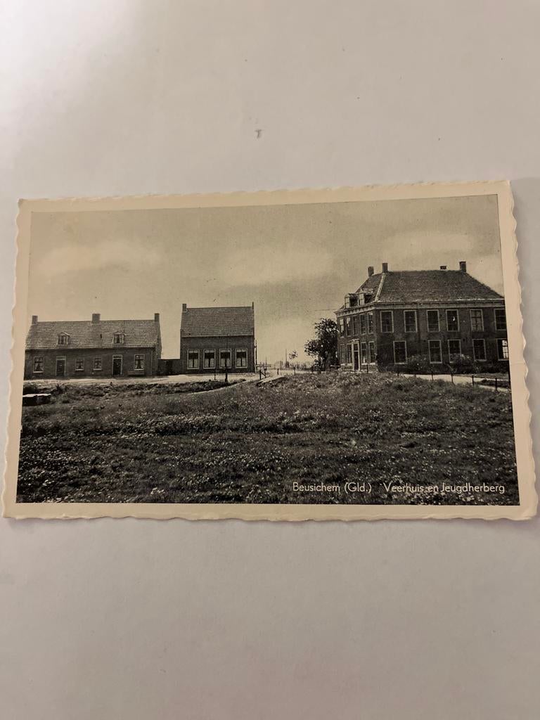 Ansichtkaart Beusichem (Gld.) Veerhuis en Jeugdherberg, Ophalen of Verzenden, Ongelopen, Gelderland
