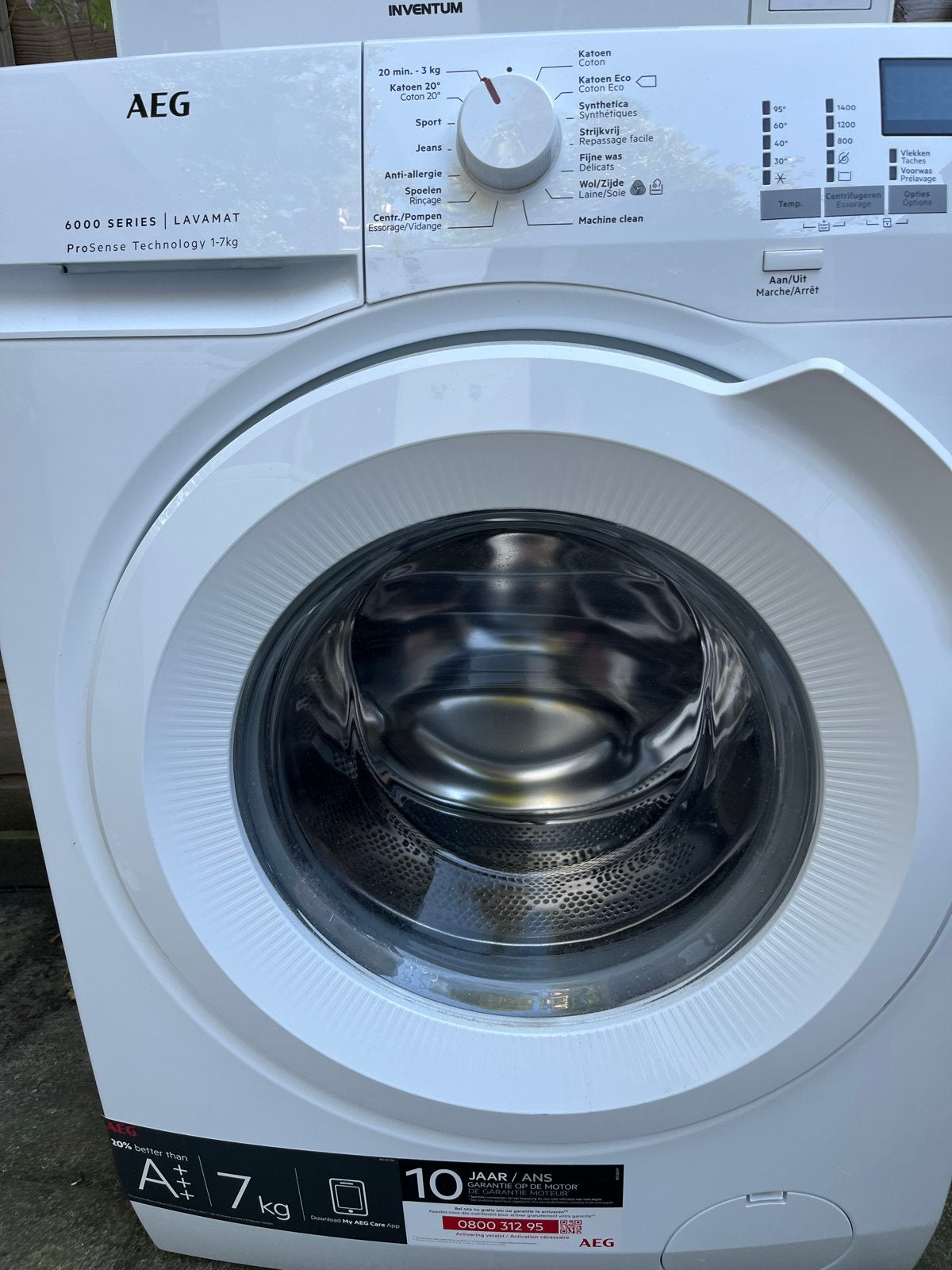 AEG 6000 Serie Lavamat 7kg Wasmachine ProSense Technologie, Ophalen, Zo goed als nieuw, 85 tot 90 cm, 1200 tot 1600 toeren