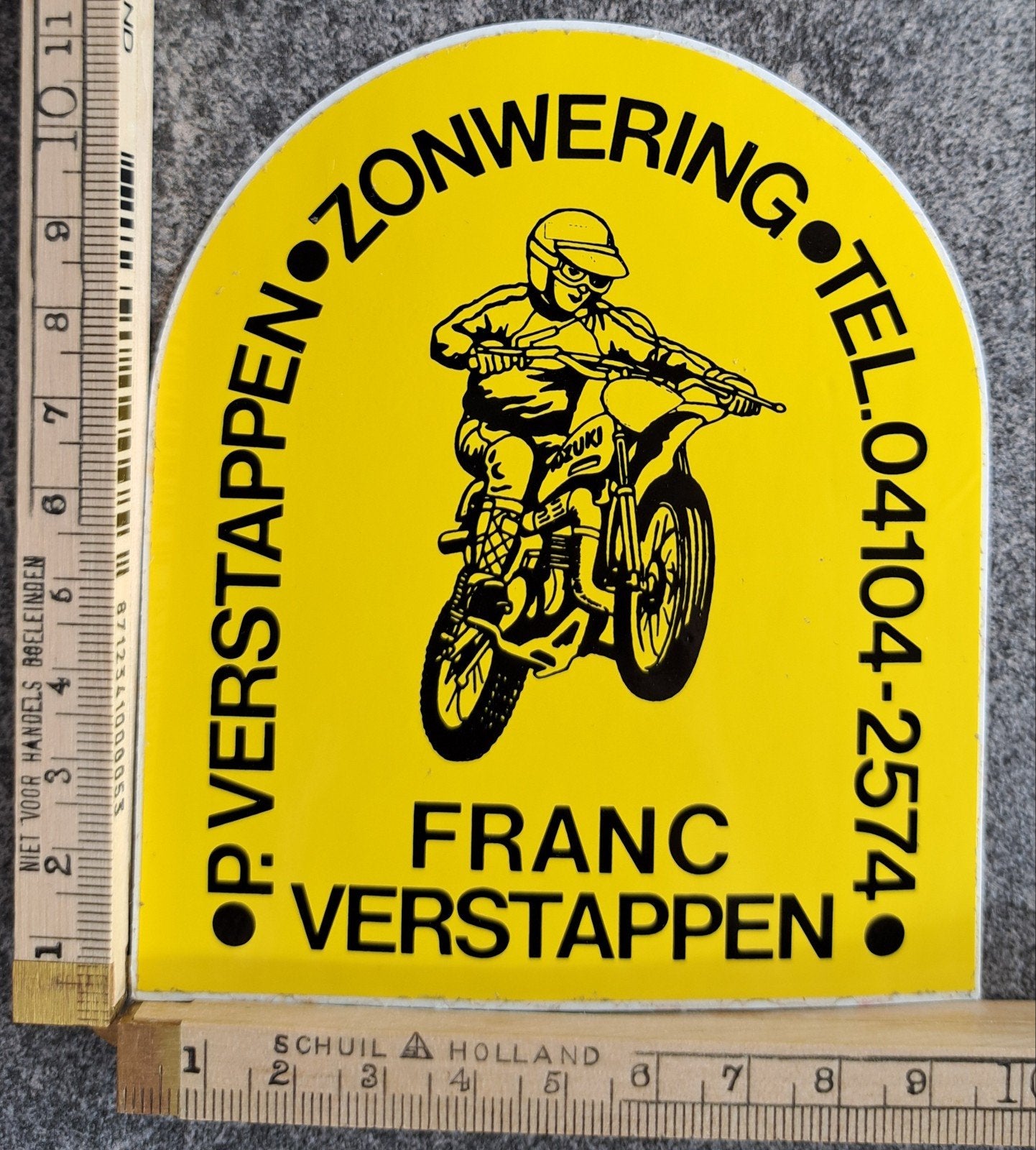 vintage sticker Franc Verstappen motorcross crossmotor, Ophalen of Verzenden, Zo goed als nieuw