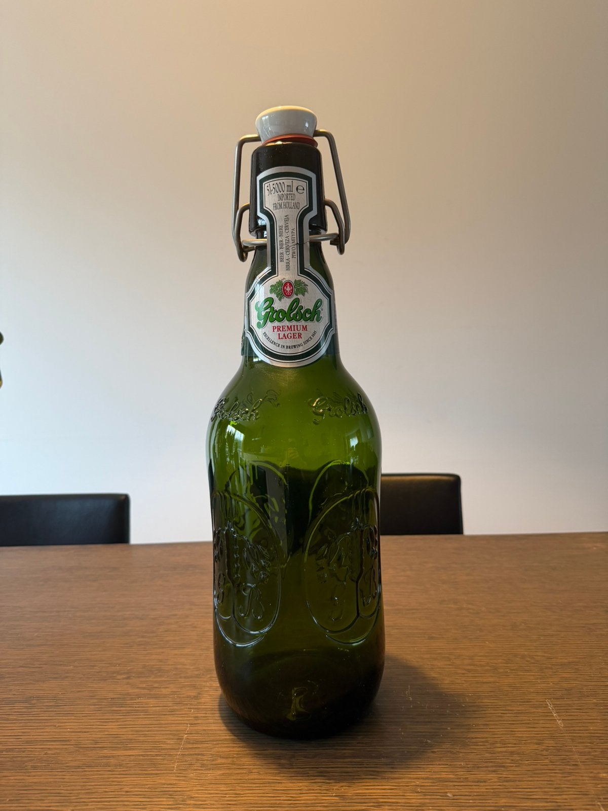 Vintage Grolsch 5L fles | uniek collectors item, Ophalen of Verzenden, Gebruikt, Flesje(s), Grolsch