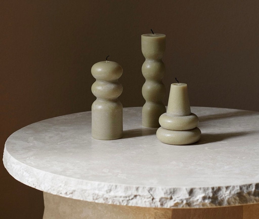 Prachtige luxe kaarsen van Ferm Living Torno twv € 39,00, Ophalen of Verzenden, Nieuw, Overige materialen, Overig