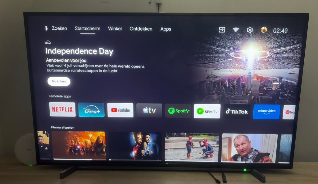 55 inch 4k android tv, Audio, Tv en Foto, Televisies, Ophalen, Toshiba, 50 Hz, LCD