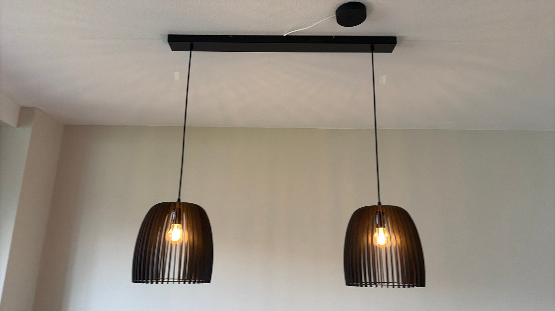 Eettafel hanglampen zwart., Huis en Inrichting, Ophalen of Verzenden, Zo goed als nieuw