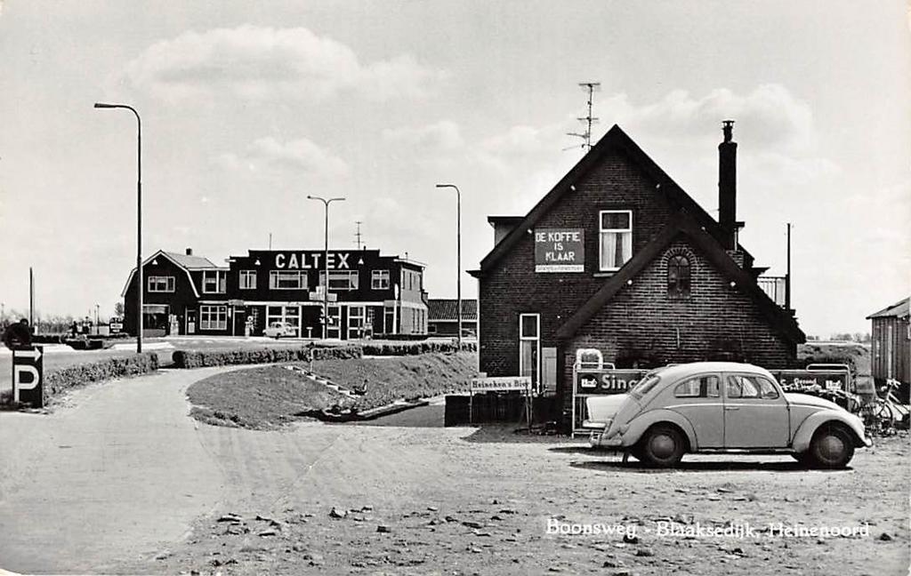 Blaaksedijk Heinenoord Boonsweg Caltex benzinepomp VW kever, Ophalen of Verzenden, 1960 tot 1980, Gelopen, Zuid-Holland