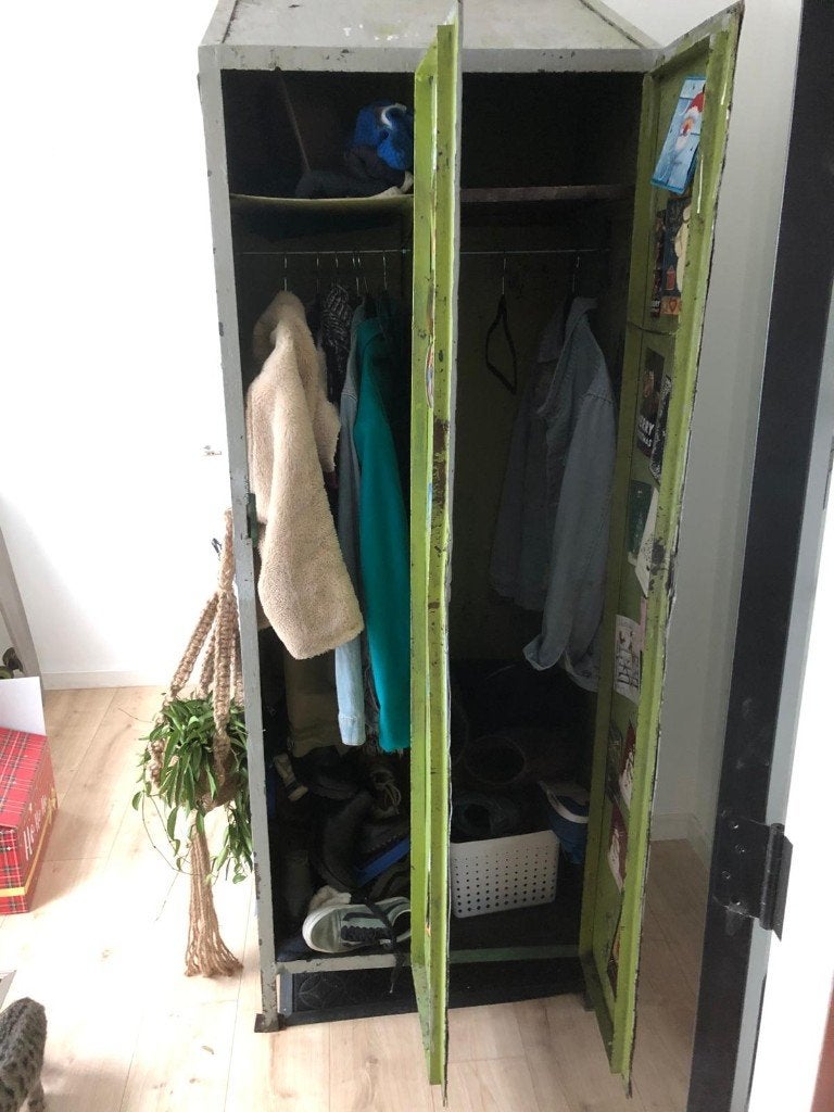 Industriele vintage lockerkast, Huis en Inrichting, Kasten | Lockerkasten, Ophalen, Gebruikt
