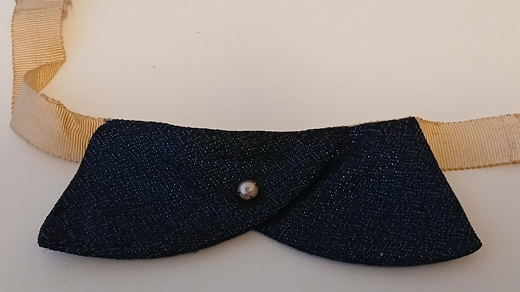 Antiek vlinderstrikje, Ophalen, Gedragen, Blauw, Met patroon