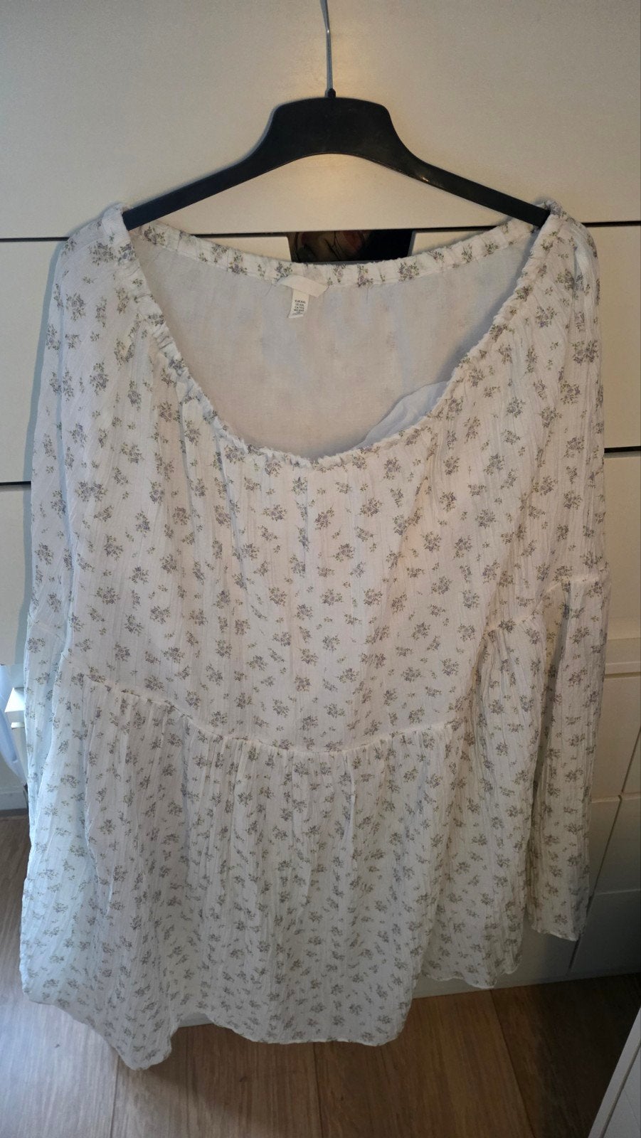 Maxi rok XXL (48-54) met bloemenprint, Kleding | Dames, Rokken, Wit, Maat 46/48 (XL) of groter, Ophalen of Verzenden, Gedragen