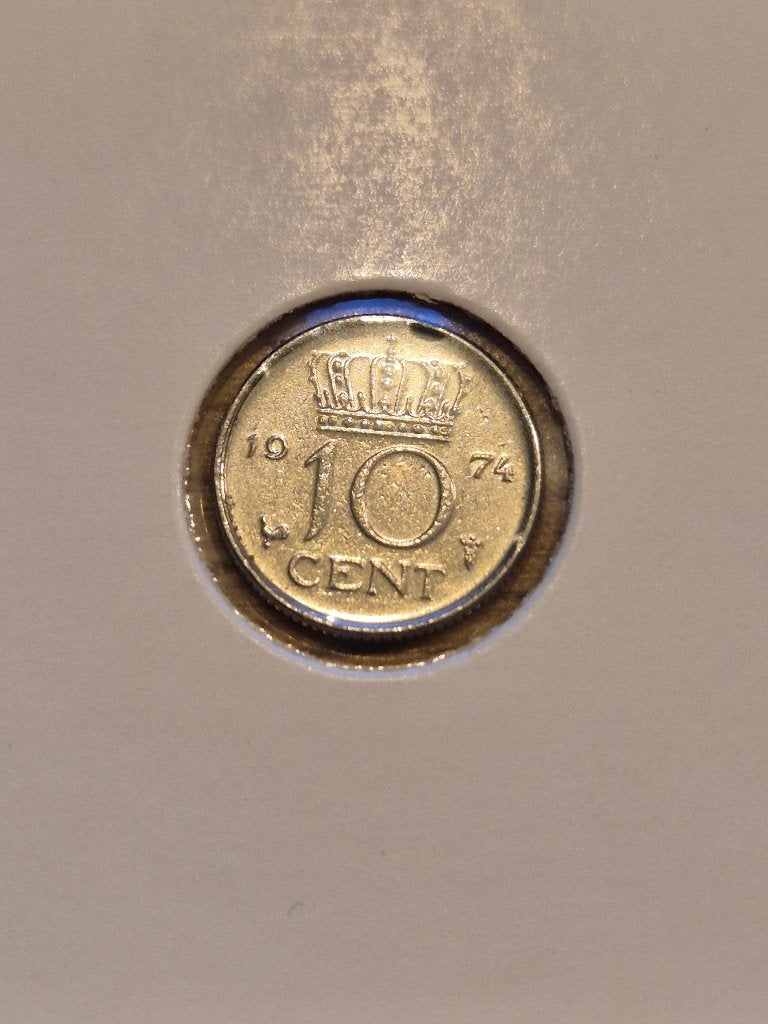 Nederland - 10 Cent 1974, Postzegels en Munten, Munten | Nederland, Verzenden, Koningin Juliana, 10 cent, Losse munt
