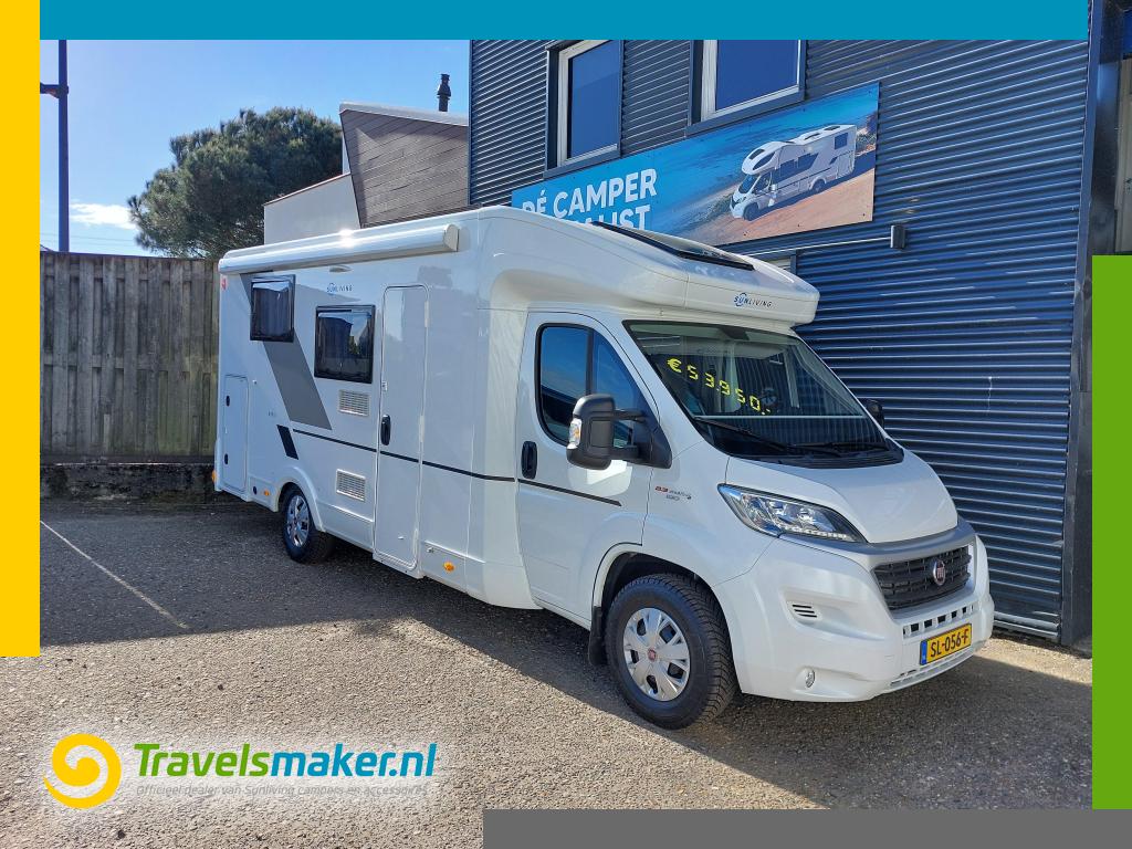 Sun Living S 70 SL automaat/zonnepaneel/navi, Caravans en Kamperen, Campers, Standaard zit, Ringverwarming, Fiat, Koelkast