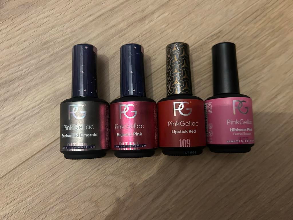 Pink Gellac - 4 kleuren waarvan drie Limited Edition, Overige kleuren, Nieuw, Ophalen of Verzenden, Handen en Nagels