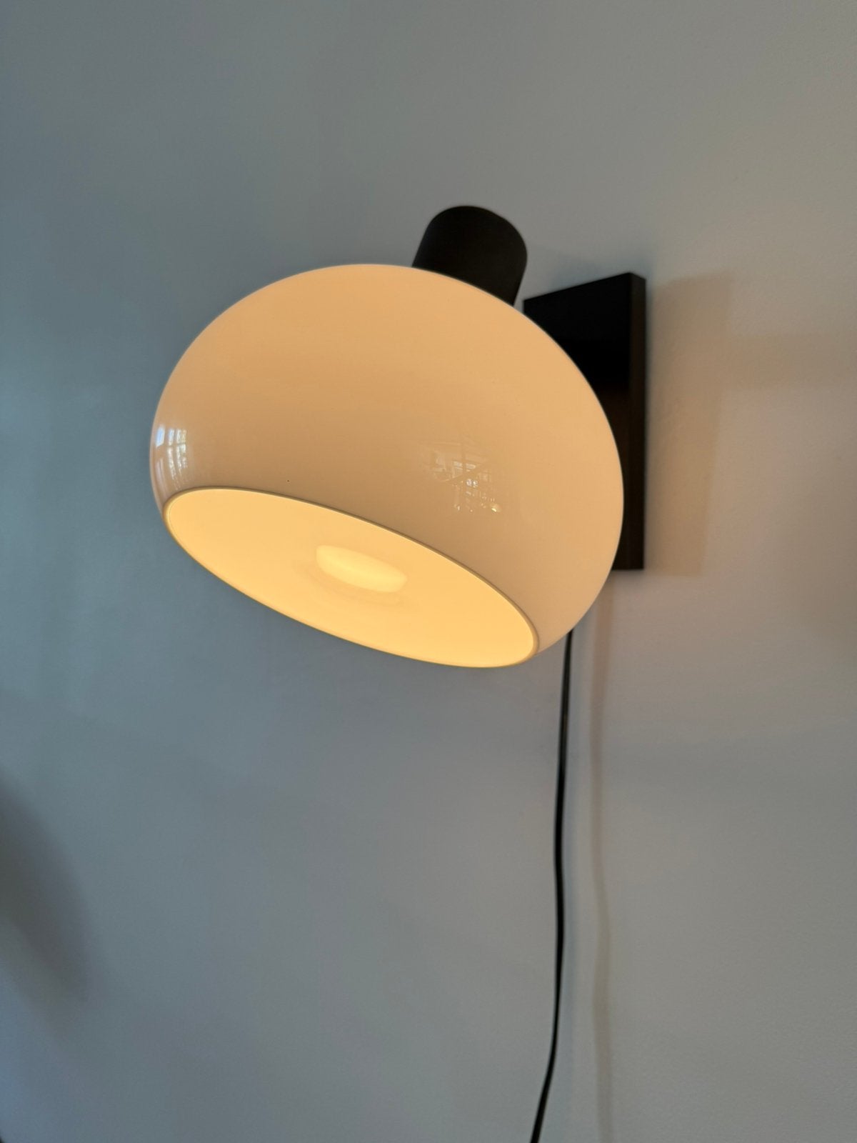 Wandlamp, Dijkstra, wit plexiglas, mushroom, vintage, ‘70/80, Ophalen of Verzenden, Zo goed als nieuw