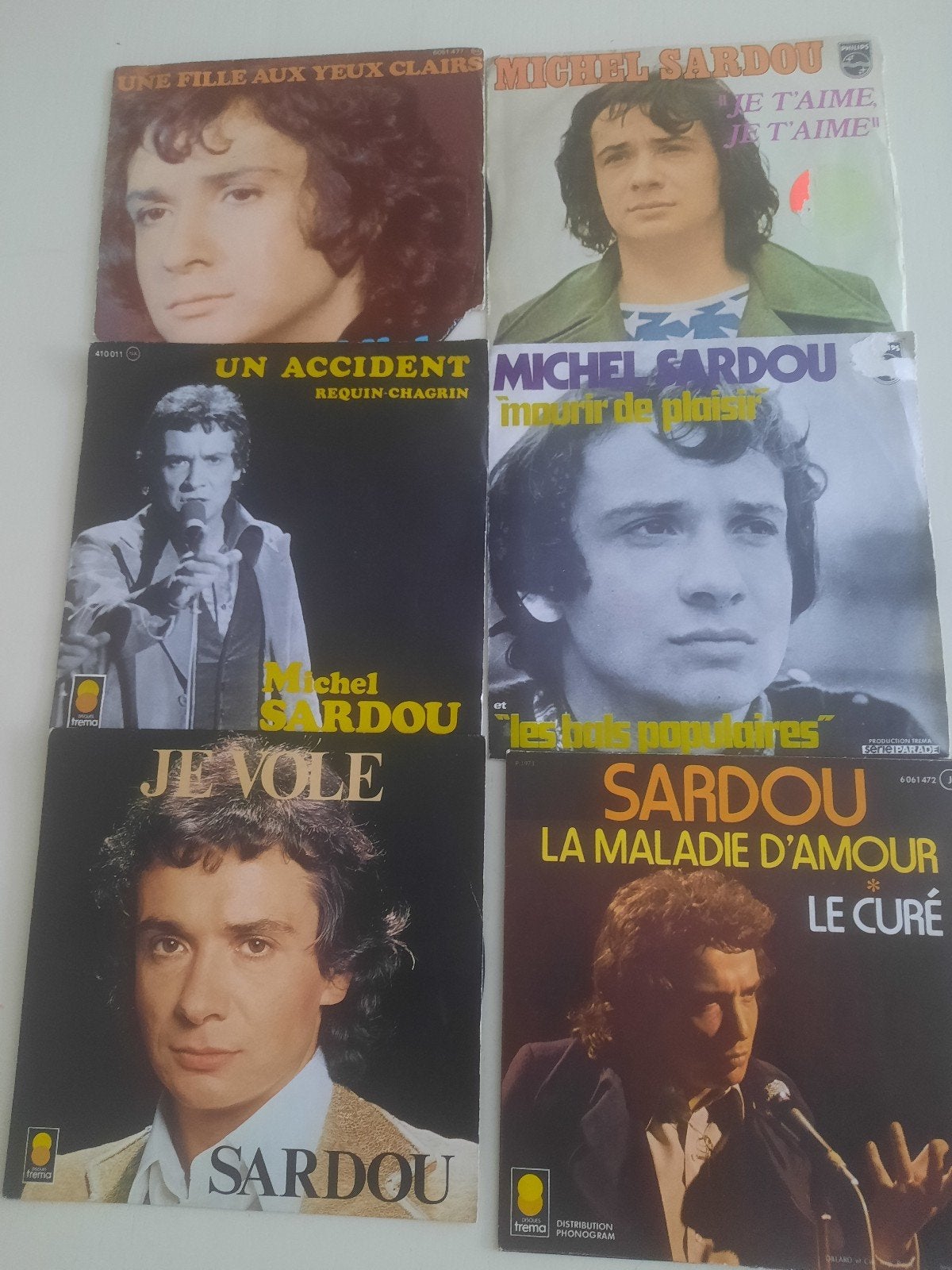 21x vinyl singels van Michel Sardou, Ophalen of Verzenden, Zo goed als nieuw, Pop