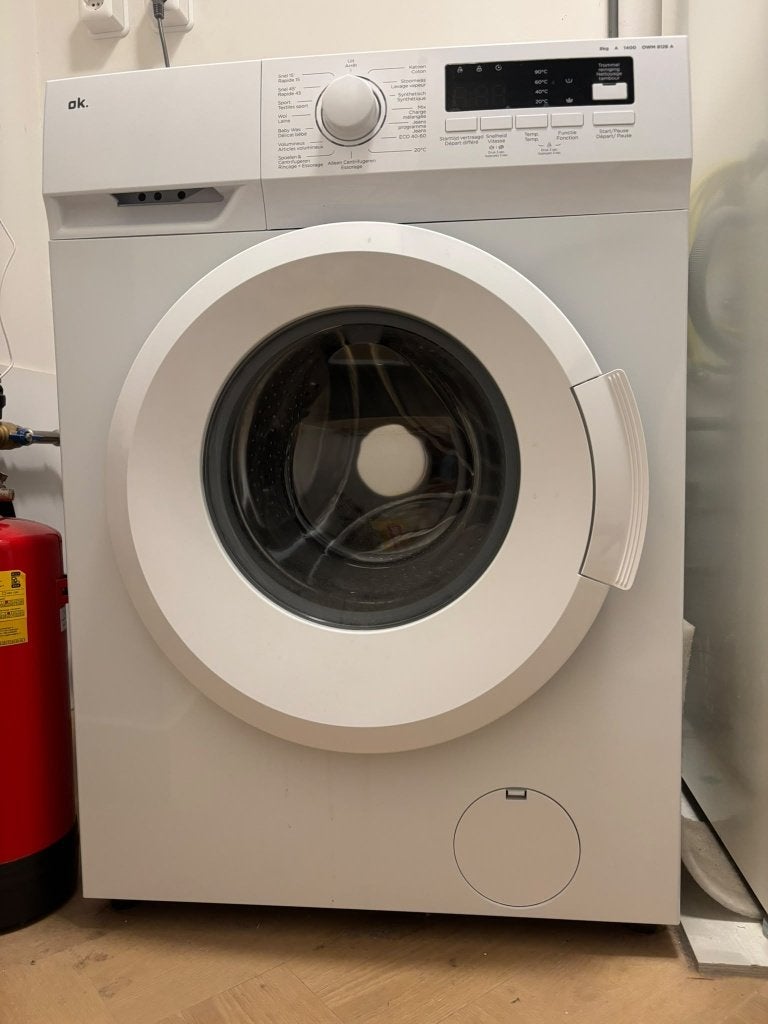 Wasmachine OK, Ophalen, Zo goed als nieuw, Voorlader, 85 tot 90 cm
