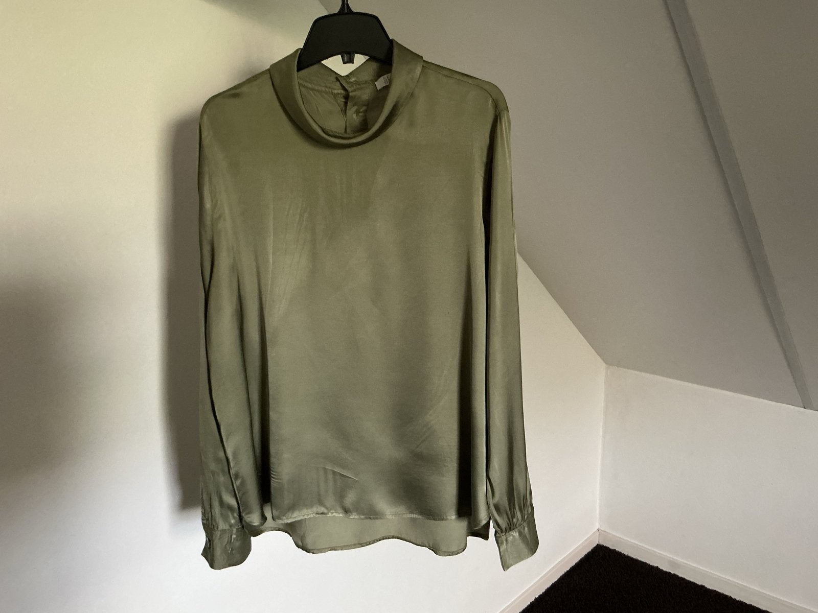 Sey Studio Purdy blouse met kolkraag, maat 44, smaragd, Ophalen of Verzenden, Zo goed als nieuw, Maat 42/44 (L), Groen