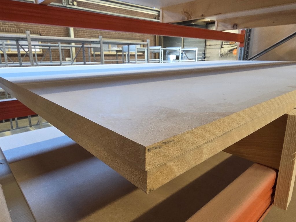 MDF platen 18mm 2,44 x 1,22 m - 2 stuks, Doe-het-zelf en Verbouw, Ophalen, 20 tot 50 mm, Nieuw