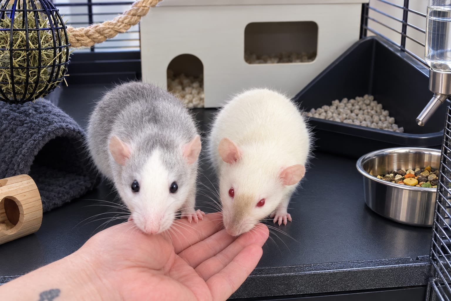 Tamme rittens ratten dumbo husky en siamees incl toebehoren, Dieren en Toebehoren, Rat, Juni, Mannelijk, Tam