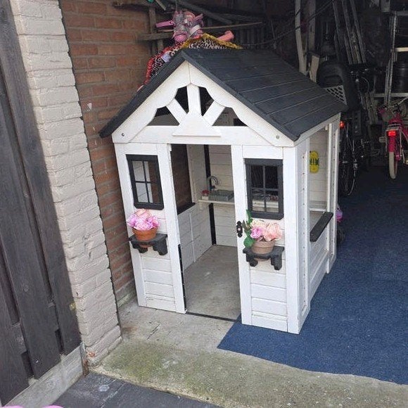 houten speelhuisje, Tuin en Terras, Ophalen, Minder dan 250 cm, Schuur
