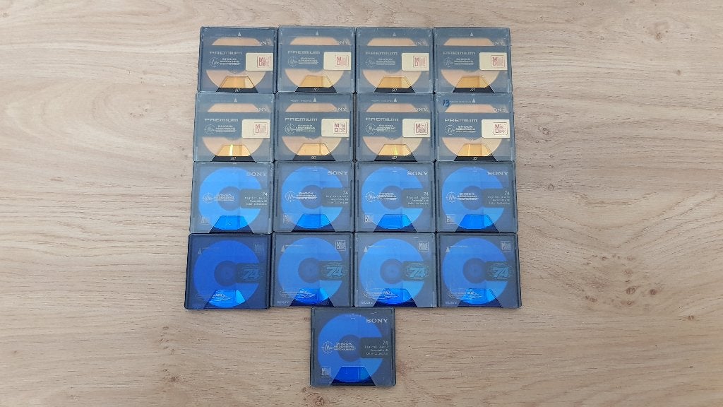 17 x Sony Minidisc, Gebruikt, Overige genres, Onbespeeld, Verzenden