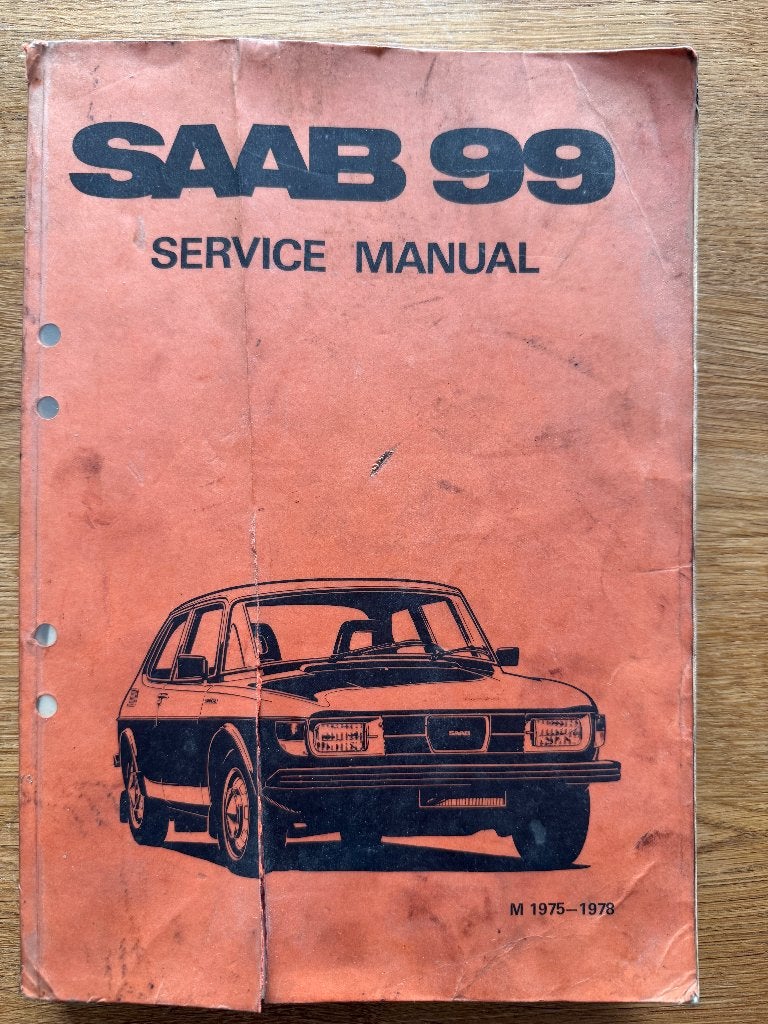 Saab 99 service manual M 1975 -- 1978, Auto diversen, Handleidingen en Instructieboekjes, Ophalen of Verzenden