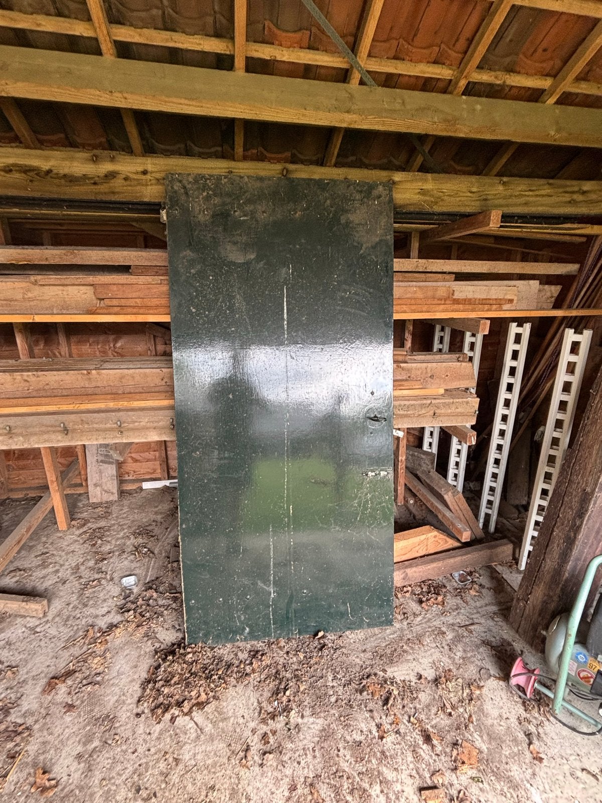 Multiplex Poort/Deur 40mm dik, 98x207 cm, Ophalen, Gebruikt, 80 tot 100 cm, 215 cm of meer