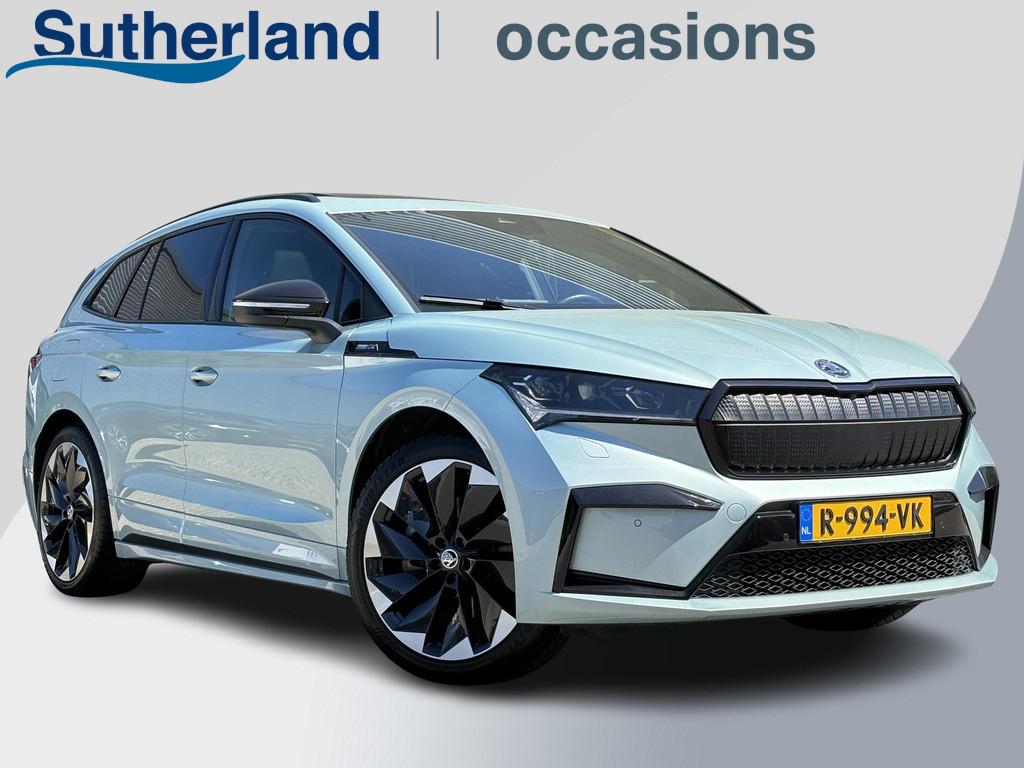 Skoda Enyaq iV 80 Sportline 95,5% SOH | Panoramadak | Wegkla, Achterwielaandrijving, Gebruikt, Zwart, 204 pk