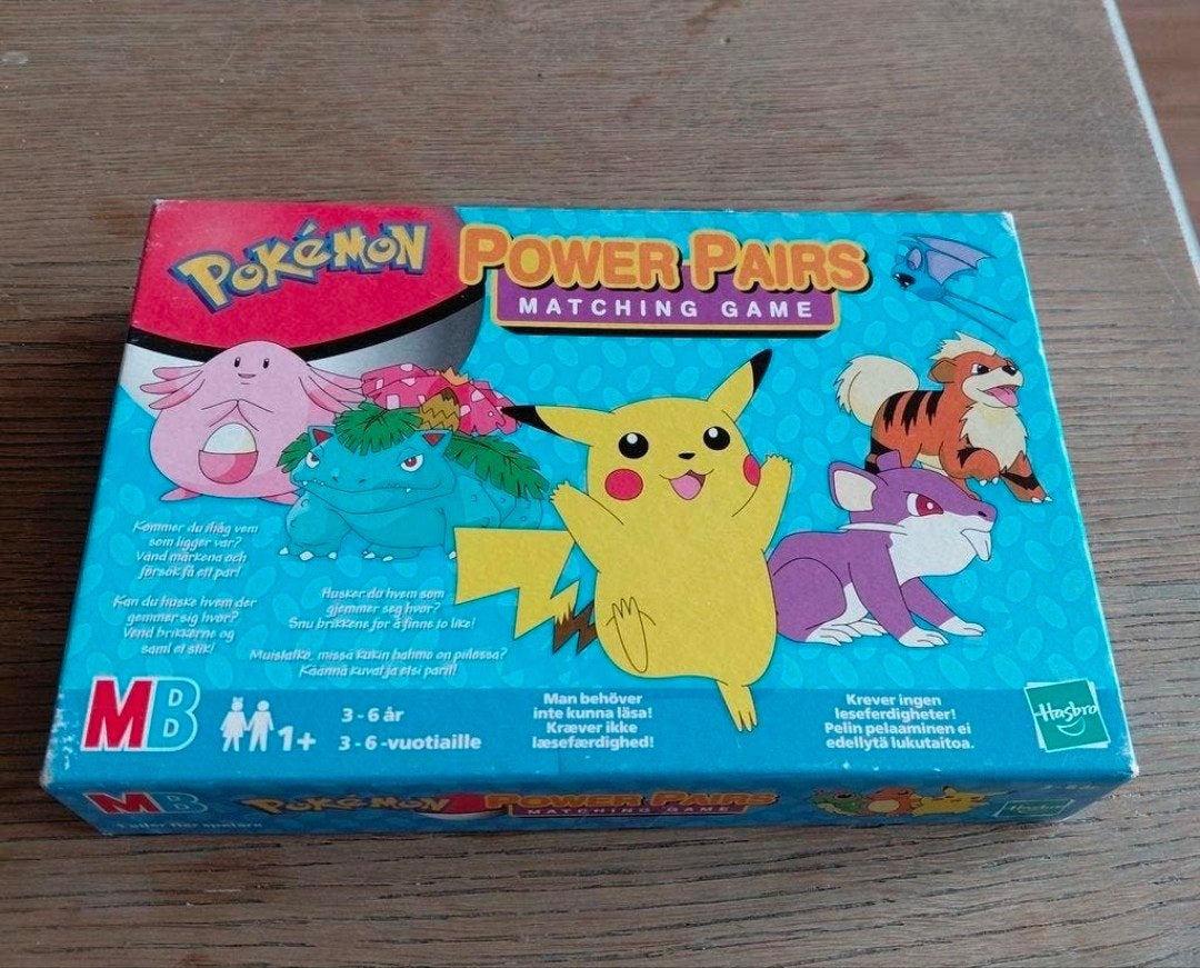 Pokemon Power Pairs Matching Game 1999., Vijf spelers of meer, Ophalen of Verzenden, Zo goed als nieuw, MB