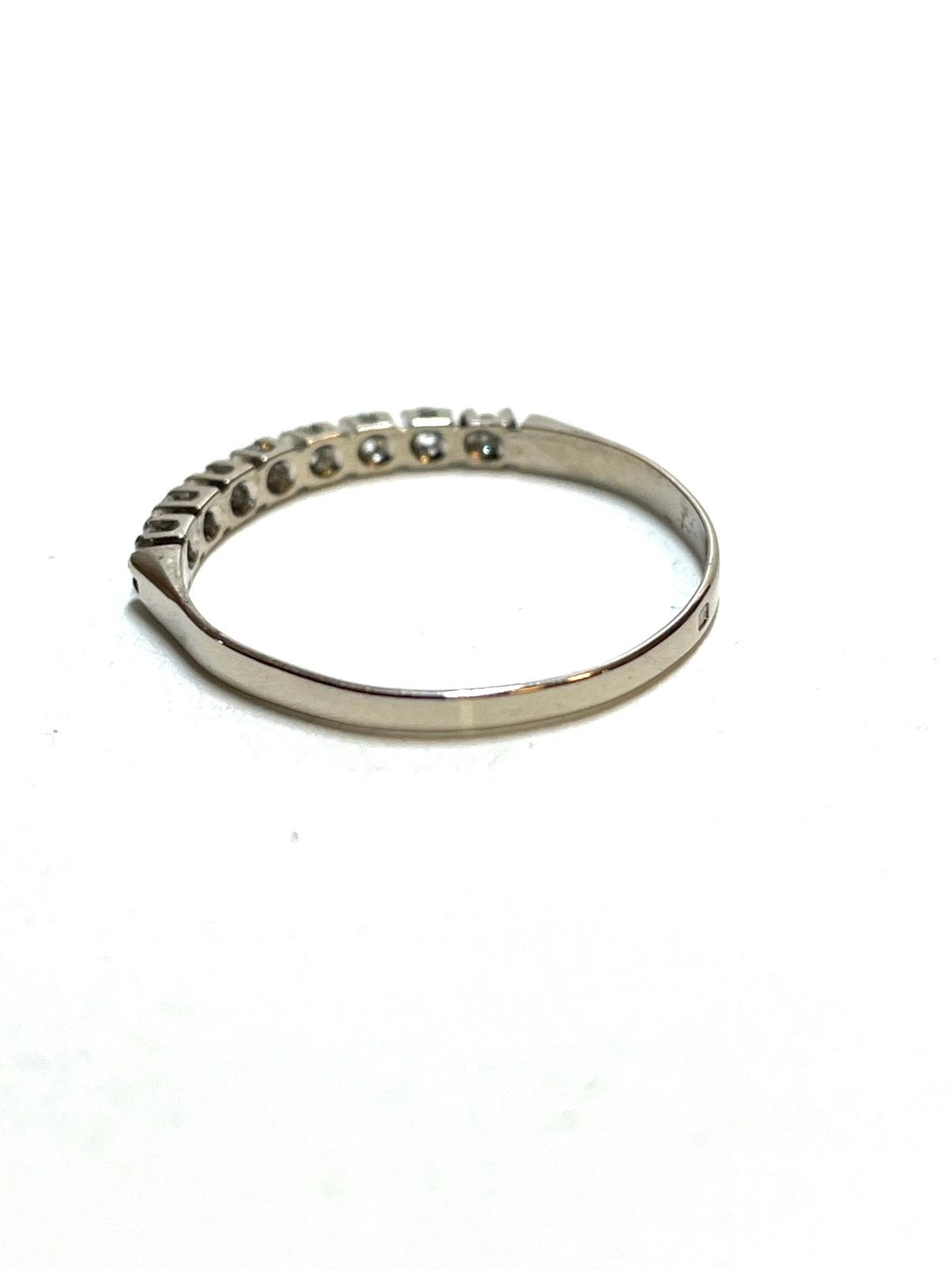 18k witgouden ring met diamanten, -, -, Ophalen of Verzenden, Zo goed als nieuw