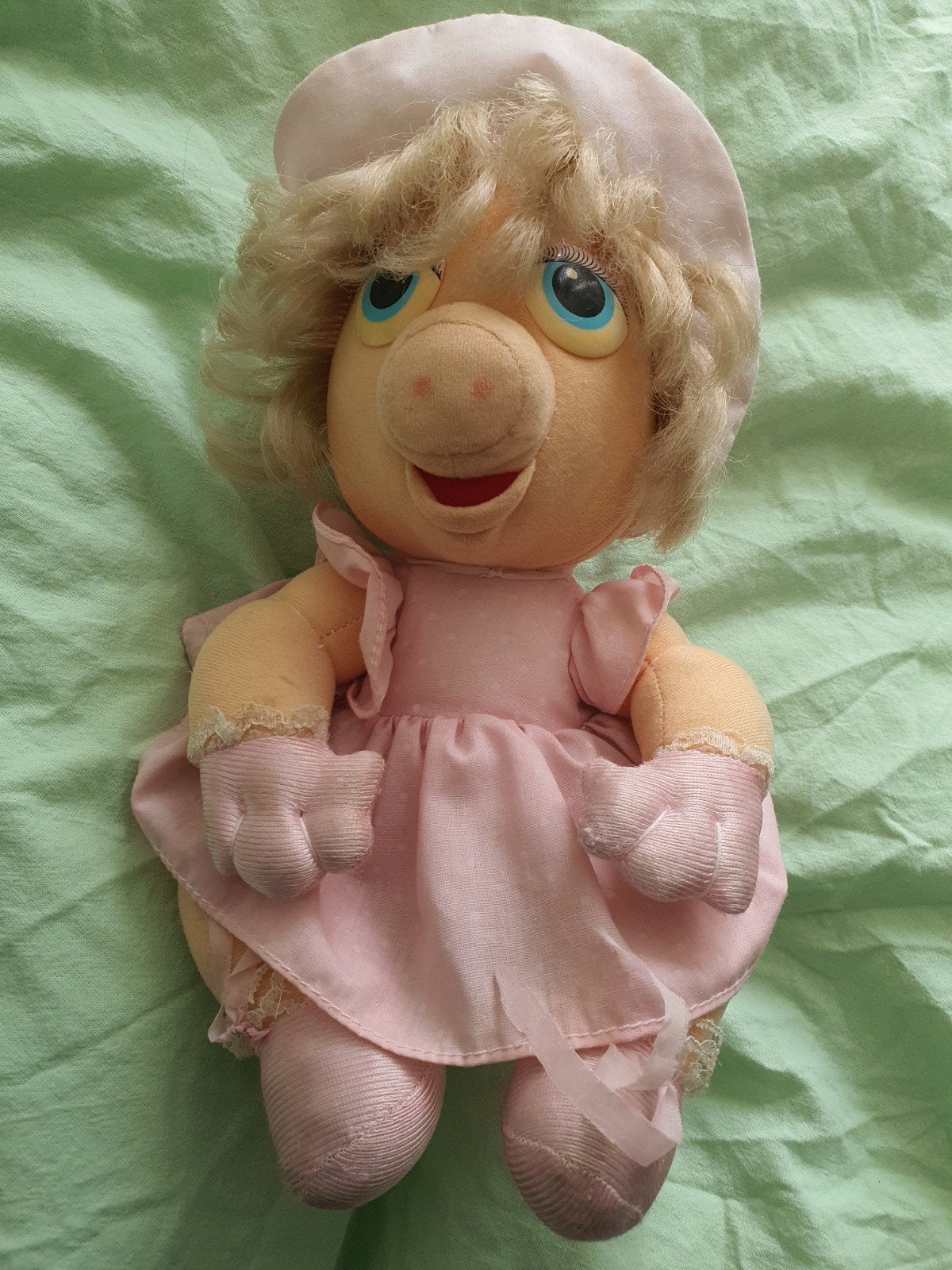 Vintage Miss Piggy pop - Muppets - Roze jurk, Ophalen of Verzenden, Gebruikt, Overige typen