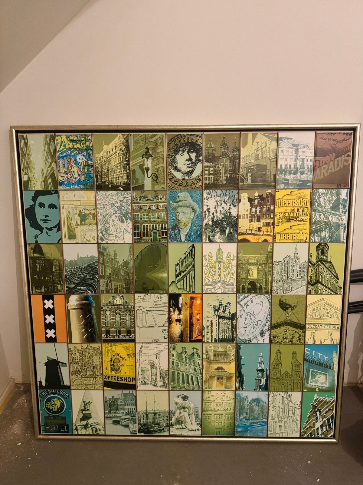 Naomi Art Schilderij "Amsterdam", Ophalen, Papier/karton, Echtheidscertificaat, Gemengde techniek