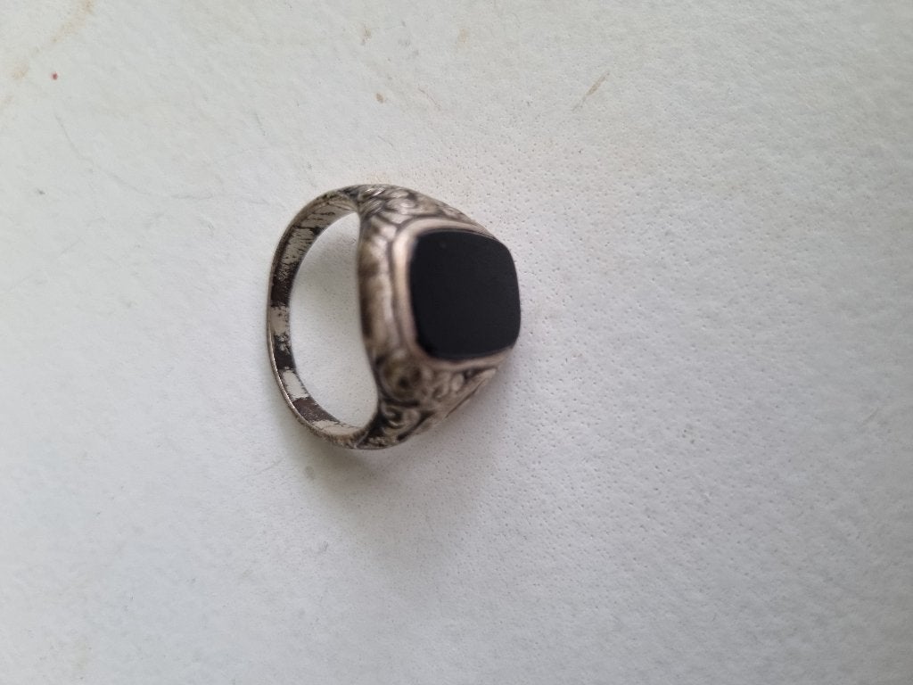 antieke zilveren zegelring, Sieraden, Tassen en Uiterlijk, Ringen, 20 of groter, Ophalen of Verzenden, Zo goed als nieuw, Dame