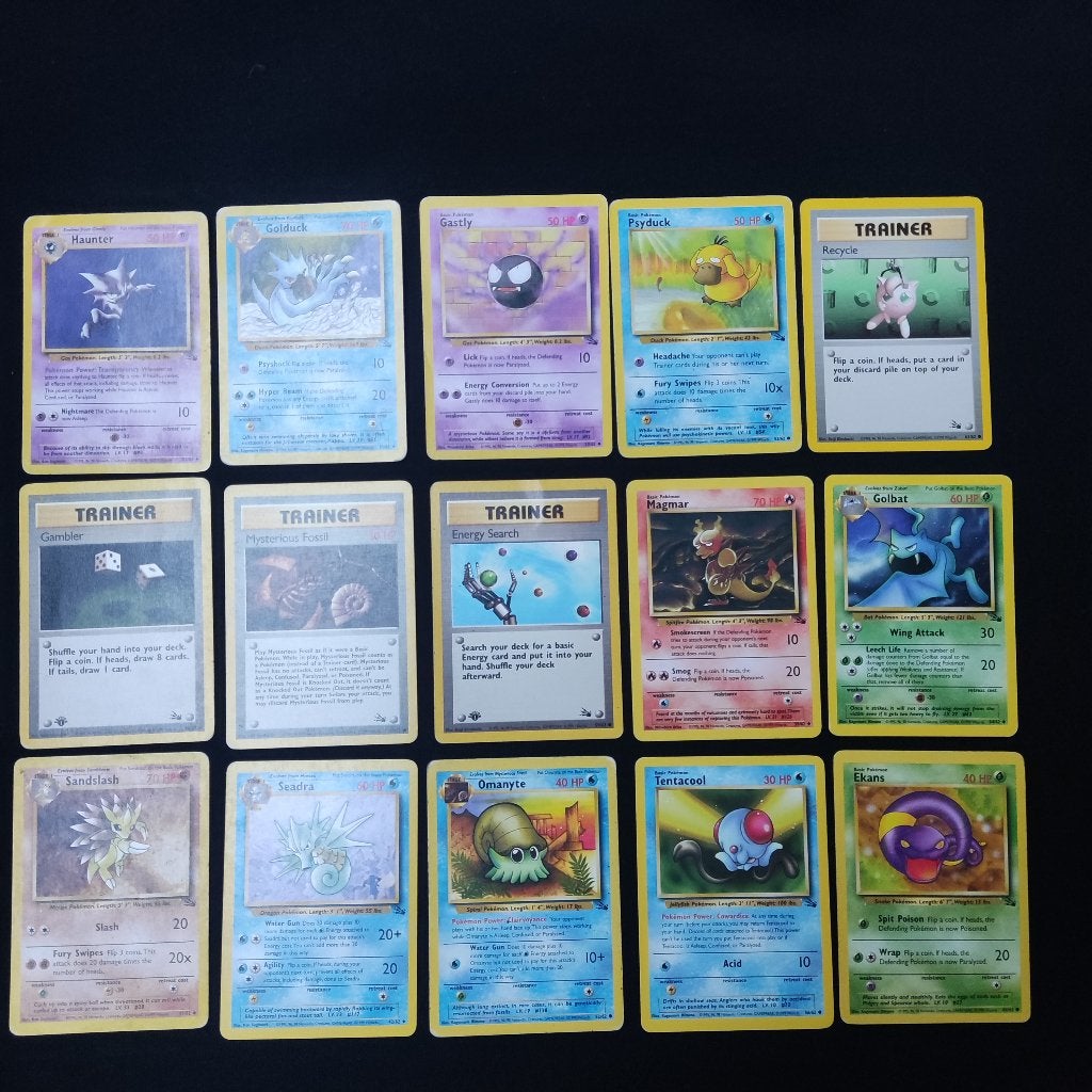 fossil pokemon kaarten set, Ophalen of Verzenden, Zo goed als nieuw, Meerdere kaarten