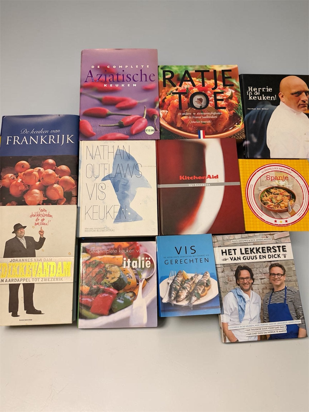 Diverse Kookboeken: Aziatisch, Frans, Italiaans, Vis & meer, Boeken, Kookboeken, Ophalen of Verzenden, Gelezen, Overige gebieden