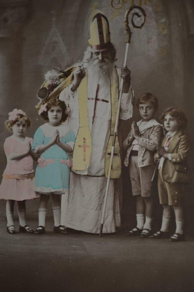 sinterklaas 1913 met kinderen, Ophalen of Verzenden, Voor 1920, Gelopen, Sterren en Beroemdheden