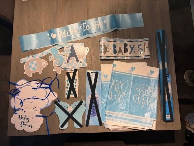 Versiering BabyShower JONGEN, Hobby en Vrije tijd, Feestartikelen, Ophalen of Verzenden, Zo goed als nieuw, Versiering, Overige