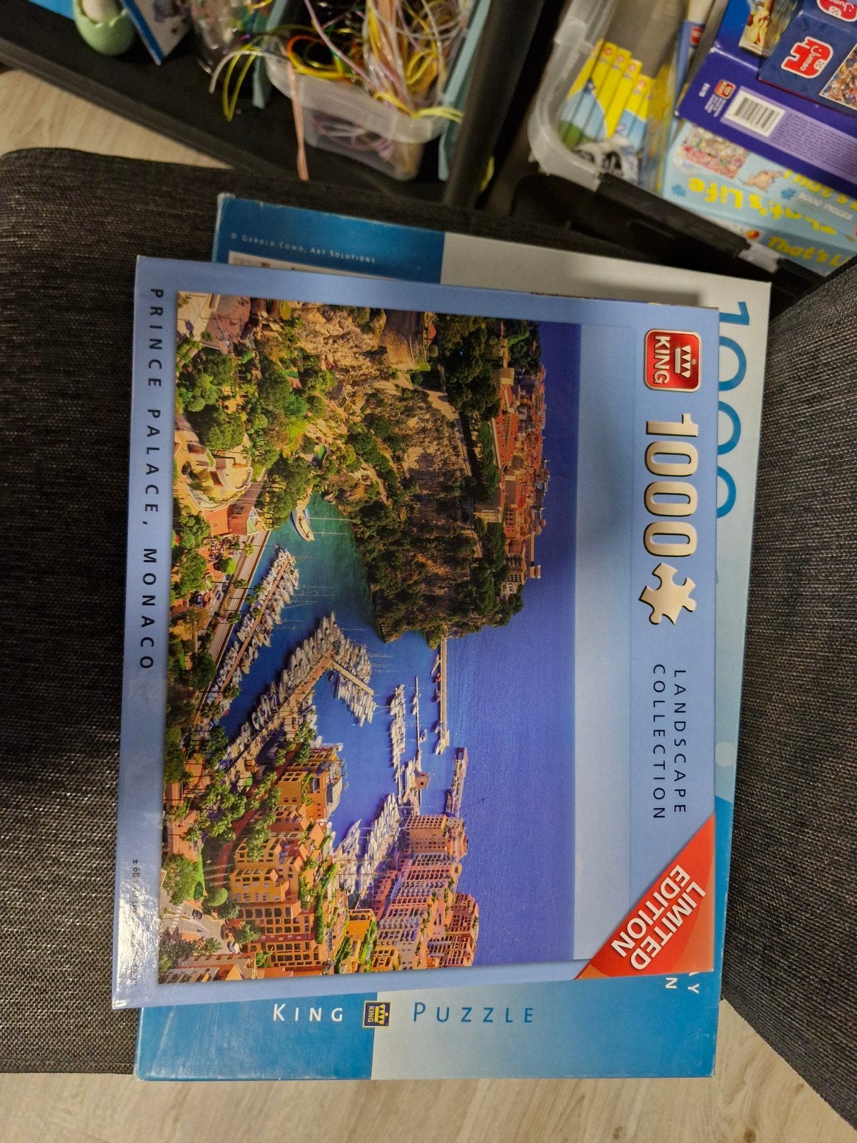 King Legpuzzel Monaco 1000 stukjes - Doos beschadigd, Ophalen, 500 t/m 1500 stukjes, Gebruikt, Legpuzzel