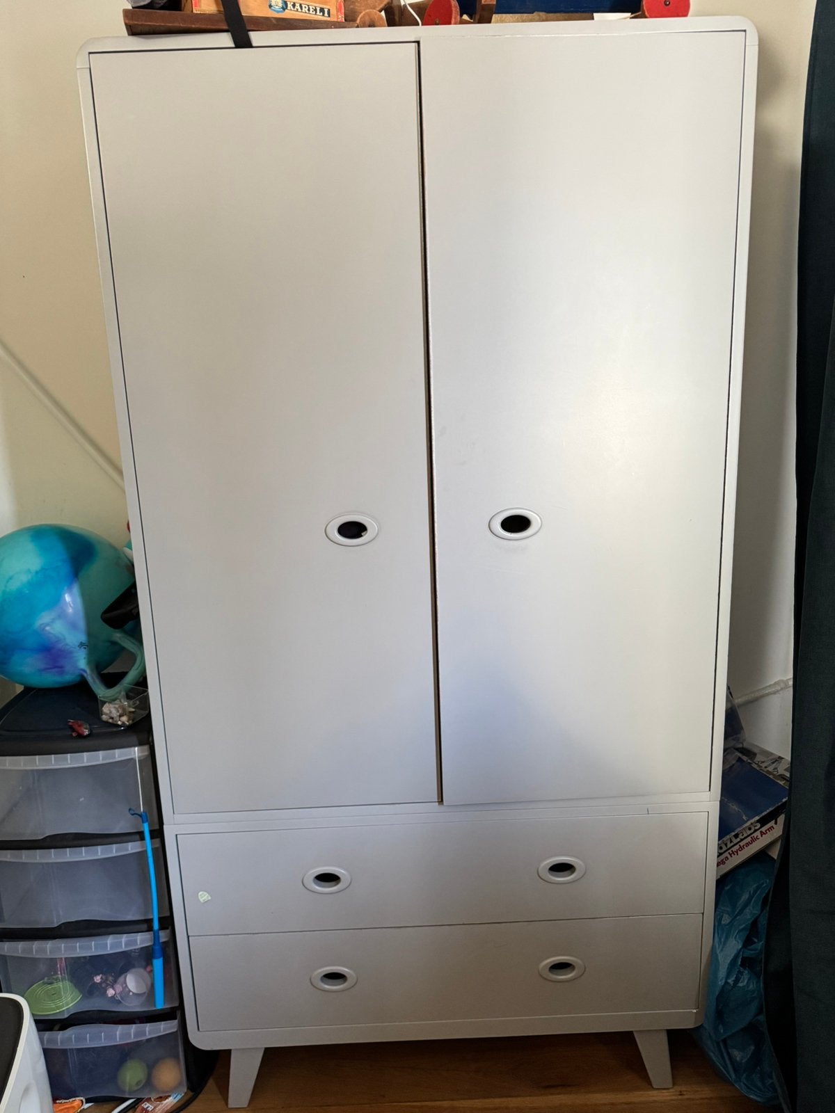 Laurette kast Armoire toi & moi in grijs, Ophalen, Gebruikt