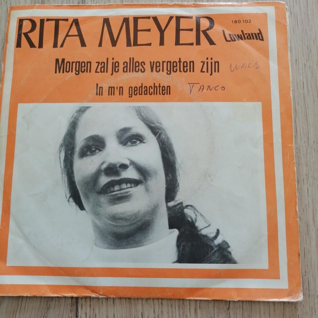Rita meyer/morgen zal alles vergeten zijn, Ophalen of Verzenden, Gebruikt, Overige formaten, Levenslied of Smartlap