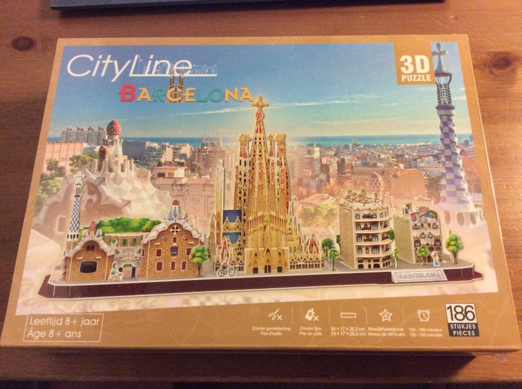 Cityline Barcelona 3D puzzel. Nieuw in folie, Ophalen of Verzenden, Minder dan 500 stukjes, Nieuw, Rubik's of 3D-puzzel