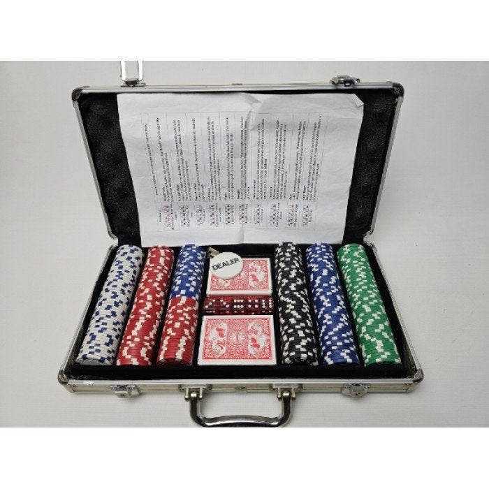 # Pokerset in aluminium koffer, erg leuk, versie 14, Ophalen of Verzenden, Gebruikt