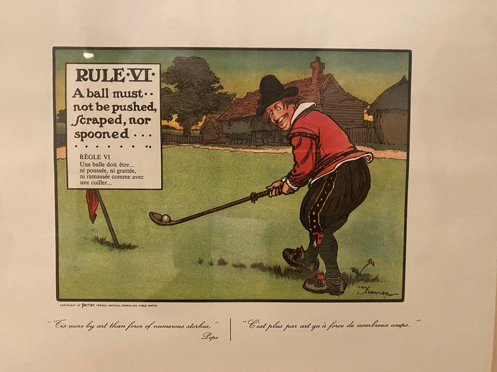 Golf rule 6 Charles Crombie in lijst, Ophalen