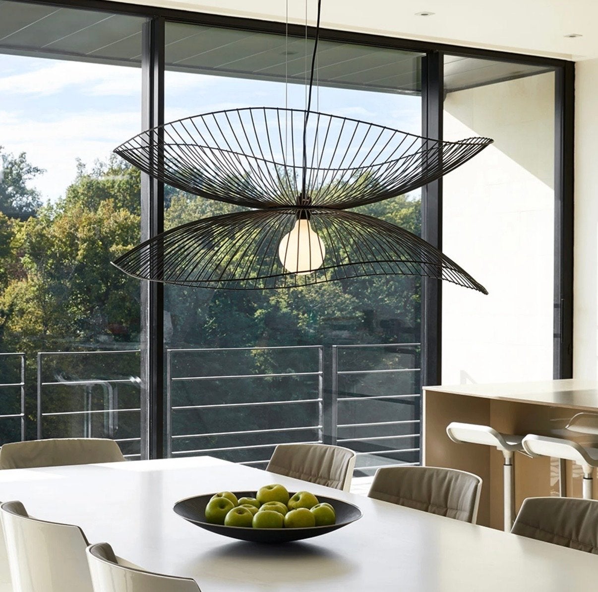 Forestier Libellule Hanglamp L Zwart 100cm, Huis en Inrichting, Ophalen, Zo goed als nieuw, Metaal, E27 (groot)